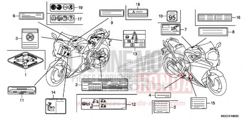 CAUTION LABEL VFR1200FF de 2015